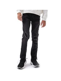 AILILEKE Boy's Pant Jeans Denim Childen's Straight Leg Slim Jeans Ripped Trucker Jeans