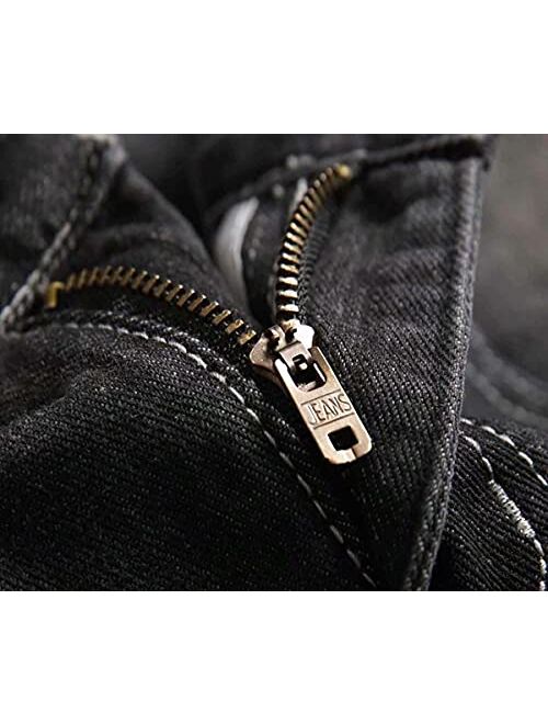 HENGAO Boy's Distressed Ripped Skinny Jeans