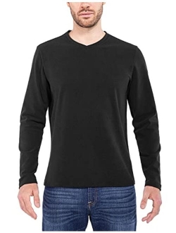 Men's Thermal Base Layer Long Sleeve Shirts Crewneck Top Fleece Lined Midweight Underwear Shirts