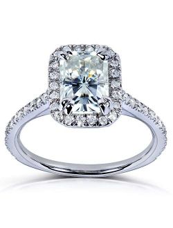 Radiant-cut Moissanite Engagement Ring 1 2/5 CTW 14k White Gold