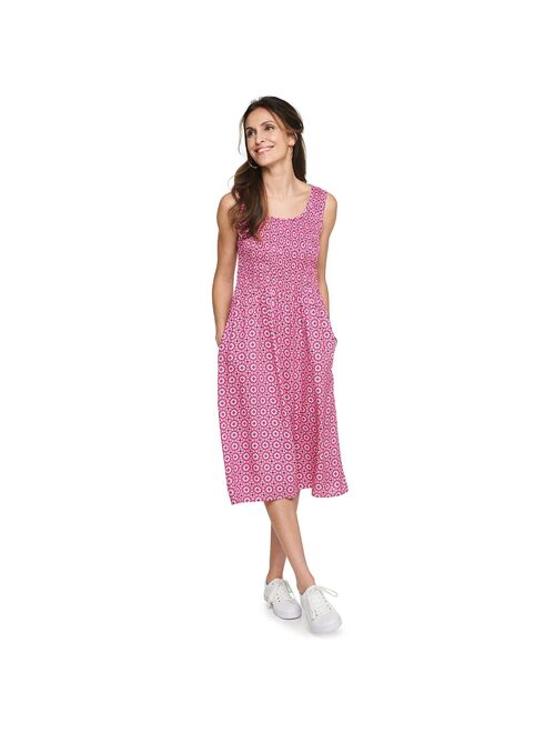 Buy Women's Croft & Barrow Smocked Swing Midi Dress online | Topofstyle