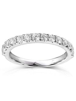 Lab Grown Diamond Semi-Eternity Band 1/2 CTW 14k White Gold (DEF/VS)