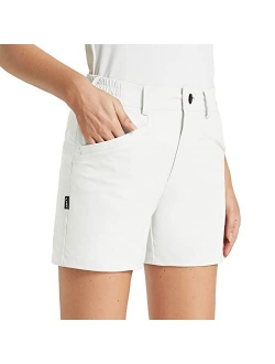 Women's Golf Shorts Stretch 4.5" Quick Dry Mesh Breathable Hiking Spandex Active with Pockets Athletic