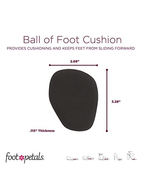 Foot Petals Fancy Feet Women's Ball of Foot Cushions 3 Pairs, Khaki