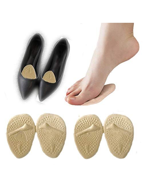ZBLGO Ball of Foot Cushions for High Heel - Soft Gel Insole- Metatarsal Pads- Shoe Inserts - Foot Pain Relief for Mortons Neuroma Callus Metatarsal Bunion Forefoot Cushio