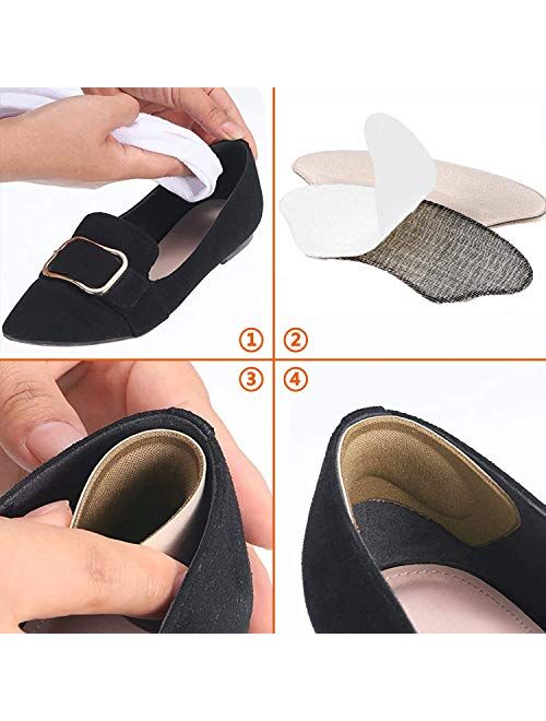 MELOWELL Premium Heel Pads for Shoes Too Big, Self-Adhesive Heel Inserts for Women&Men, Heel Grips to Improve Shoe Fit and Comfort, Heel Protectors to Prevent Pain Bliste