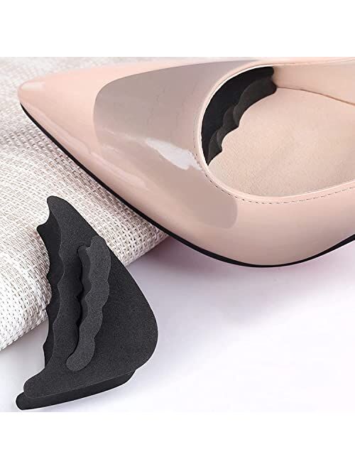 MEIW Ball-of-Foot Cushions,2 Pcs Toe Filler Inserts, Soft Elastic Ventilate Plug, Used for Heels, Loafers, Flat Shoes, Casual Boots, Sports Black