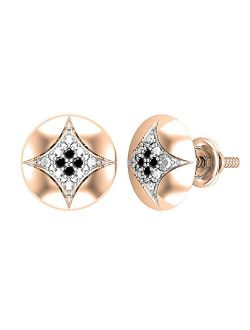 Collection Round Gemstone Ladies Rounded Kite Shape Fashion Stud Earrings, Available in Various Gemstones & Metal in 10K/14K/18K Gold & 925 Sterling Silver