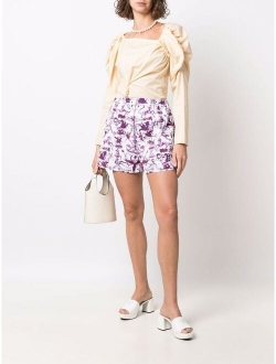 Patou abstract-print cotton shorts