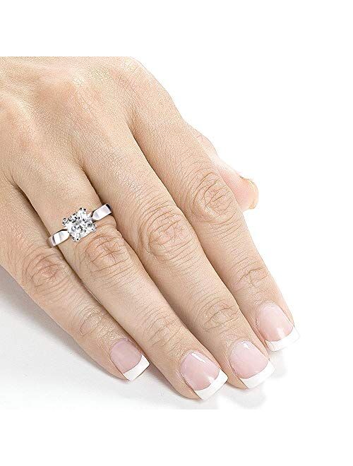 Kobelli Cushion-cut Moissanite Solitaire Engagement Ring 1 1/10 Carat 14k White Gold