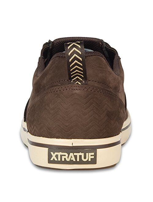 XTRATUF Sharkbyte Men’s Nubuck Leather Deck Shoes, Chocolate (22501), 13, Men's