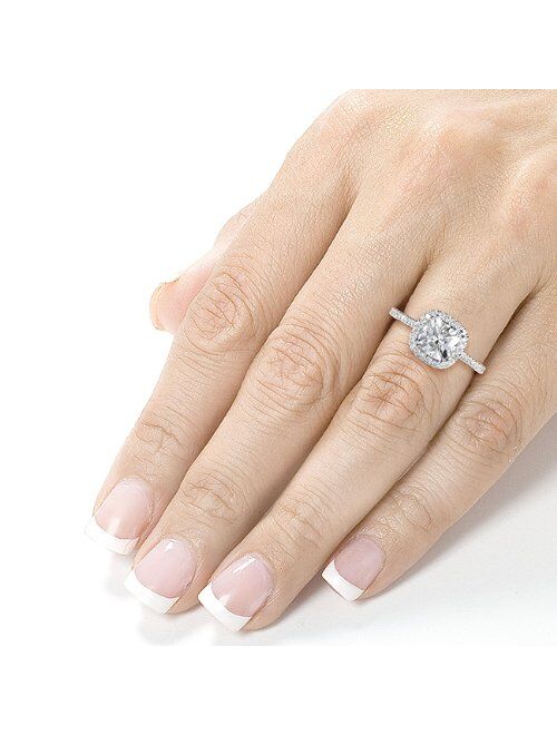 Kobelli Cushion-cut Moissanite Engagement Ring 1 1/3 CTW 14k White Gold
