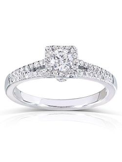 Round Diamond Engagement Ring 1/3 carat (ctw) in 14k White Gold