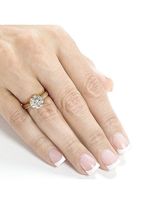 Kobelli Antique Style Style Moissanite Engagement Ring 1 1/2 CTW 14k Yellow Gold