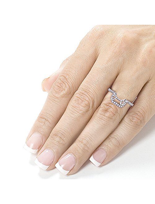 Kobelli Round Diamond Shadow Band 1/5 Carat (ctw) in 14k White Gold