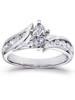 Marquise Diamond Engagement Ring 1 Carat (ctw) in 14k White Gold