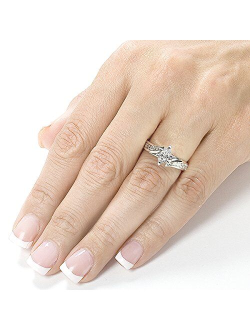 Kobelli Marquise Diamond Engagement Ring 1 Carat (ctw) in 14k White Gold