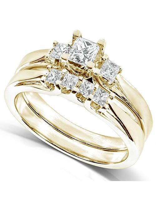 Kobelli Diamond Wedding Set 1/2 carat (ctw) in 14K White or Yellow Gold