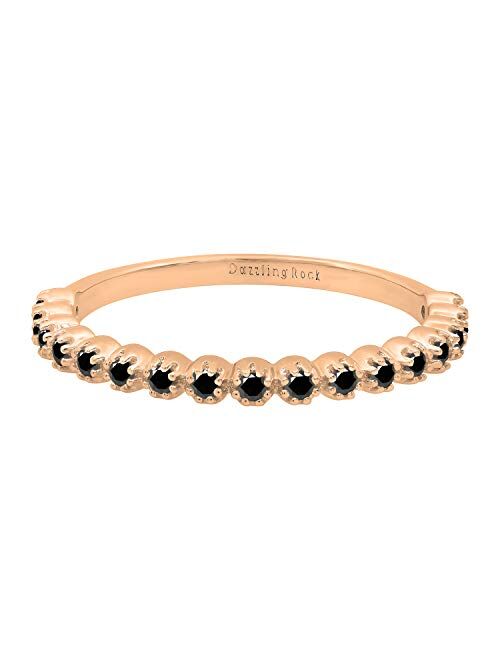 Dazzlingrock Collection Round Gemstone Ladies Anniversary Wedding Stackable Band, Available in Various Gemstone & Diamond with 10K/14K/18K Gold & 925 Sterling Silver