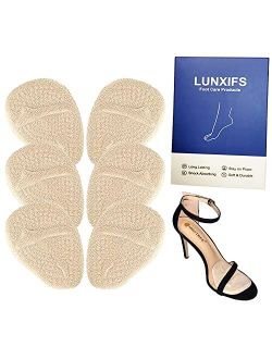 LUNXIFS Premium High Heel Inserts,Professional Reusable Silicone Ball of Foot Cushions for Women and Men, Metatarsal Pads for Women,All Day Pain Relief and Comfort,One Si