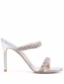 Addison jewelled stiletto metallic sandals