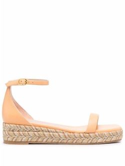 braided raffia sole sandals