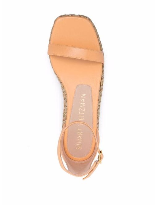 Stuart Weitzman braided raffia sole sandals