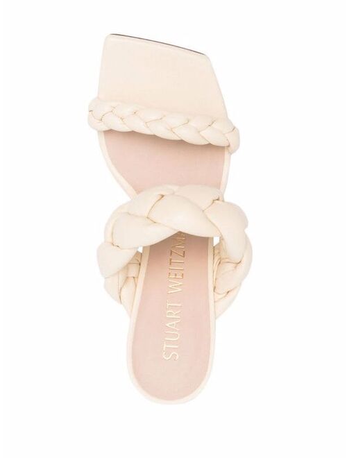 Stuart Weitzman braided strap mules