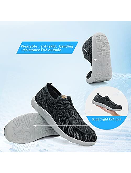 1TAZERO Men Slip On Shoes Casual with Arch Support Insoles,Men Loafer Shoes for Plantar Fasciitis