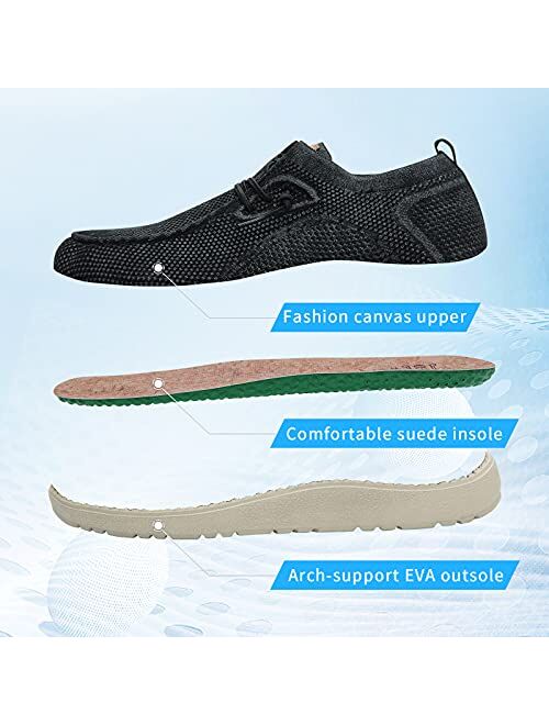 1TAZERO Men Slip On Shoes Casual with Arch Support Insoles,Men Loafer Shoes for Plantar Fasciitis