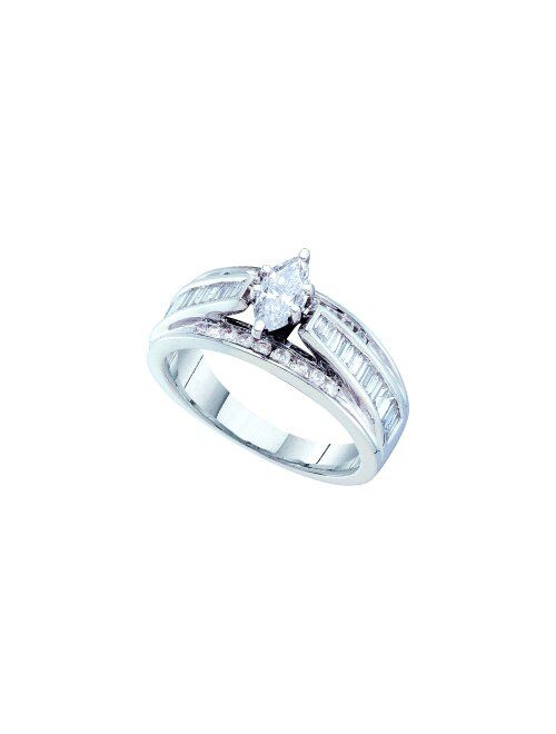 Dazzlingrock Collection 1 Carat Diamond 1/3 Carat Marquise Center Bridal Ring