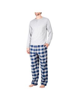 Men's SLEEPHERO Henley & Plaid Flannel Sleep Pants Set