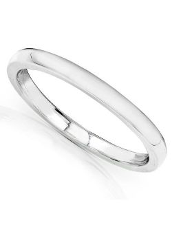14K White Gold Wedding Band (1.7mm)