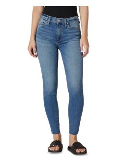 Jeans Barbara High-Rise Frayed-Hem Ankle Skinny Jeans