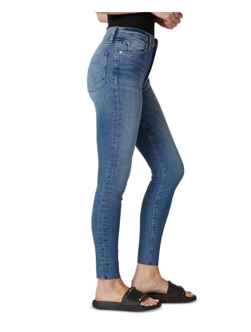 Hudson Jeans Barbara High-Rise Frayed-Hem Ankle Skinny Jeans