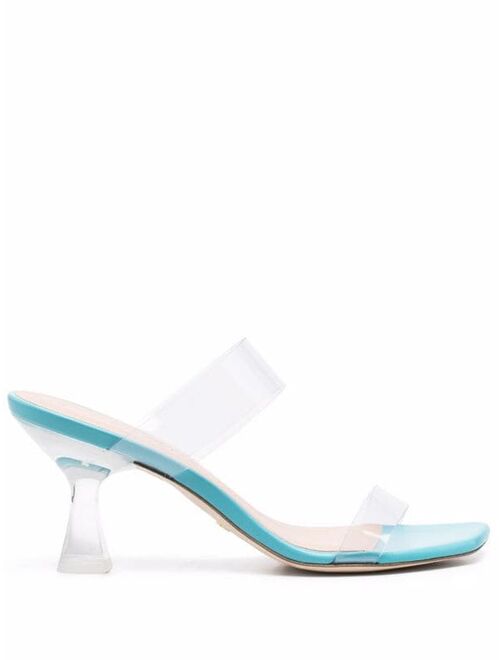 Stuart Weitzman strappy clear mules