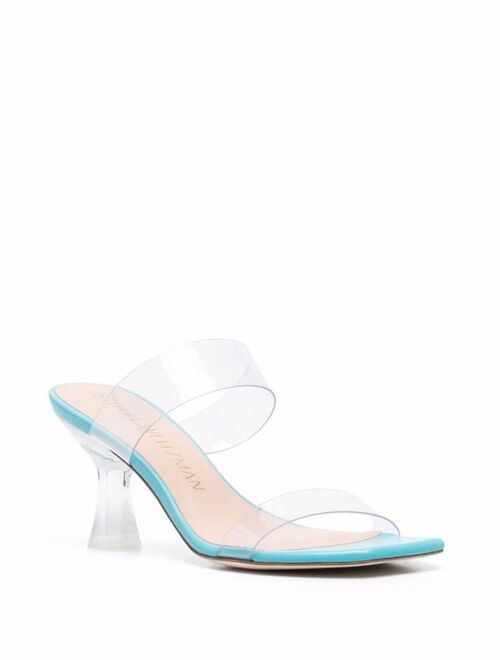 Stuart Weitzman strappy clear mules