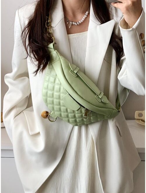 Shein Quilted Chain Fanny Pack
