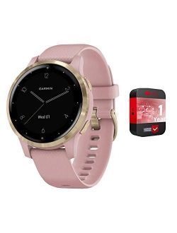 Vivoactive 4S GPS Smartwatch with Music & Fitness Activity Tracker & Health Monitor Apps (Dust Rose/Gold) 010-02172-31 4 S Bundle with CPS Enhanced Protection Pack