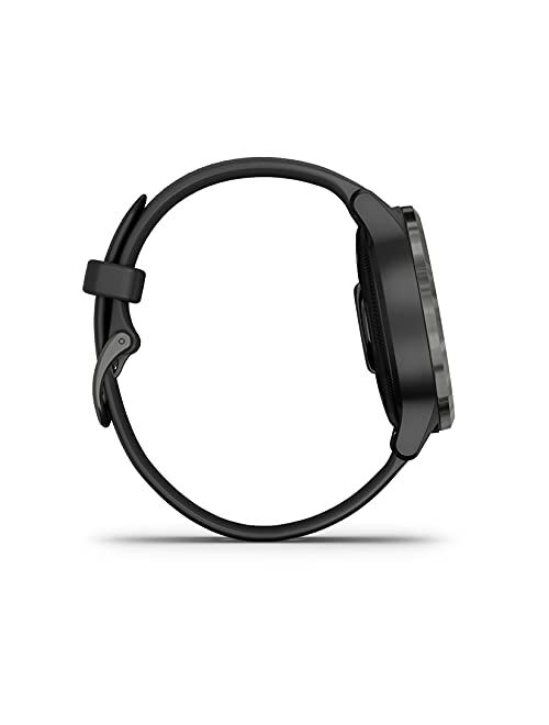 Garmin Vívoactive 4S, Smaller-Sized GPS Smartwatch, Features Music, Body Energy Monitoring, Animated Workouts, Pulse Ox Sensors and More, PVD Black/Slate