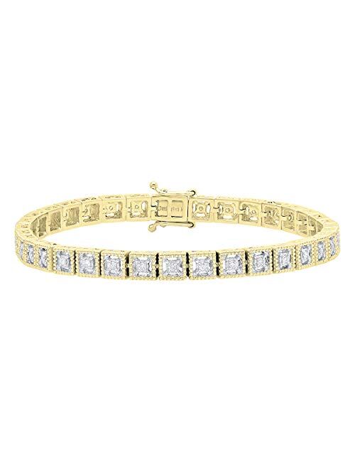 Dazzlingrock Collection 0.40 Carat (tw) 10K Gold Round White Diamond Ladies Tennis Bracelet
