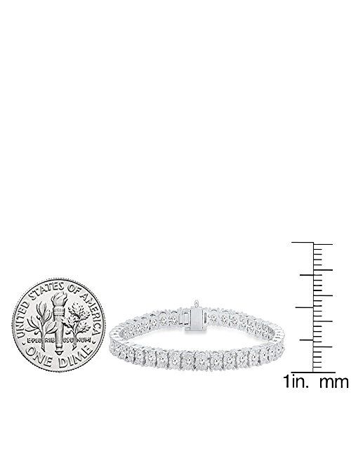 Dazzlingrock Collection 1.40 Carat (ctw) 14K Gold Round Cut White Diamond Ladies Tennis Bracelet