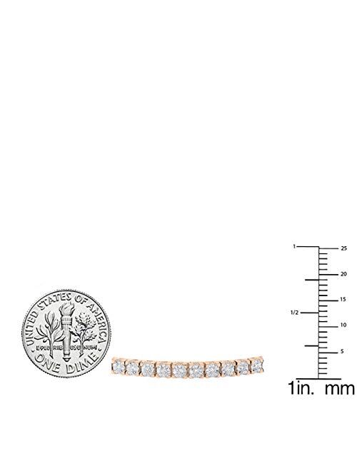 Dazzlingrock Collection 0.85 Carat (ctw) 10K Gold Round White Diamond Ladies Tennis Bracelet