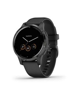 Amazon Renewed Garmin vivoactive 4, GPS Smartwatch, Features Music, Body Energy Monitoring, Animated Workouts, Pulse Ox Sensors and More, Silver with Gray Band (Renewed)