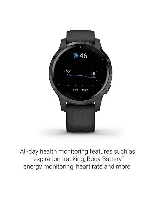 Amazon Renewed Garmin vívoactive 4, GPS Smartwatch, Features Music, Body Energy Monitoring, Animated Workouts, Pulse Ox Sensors and More, Silver with Gray Band (Renewed)