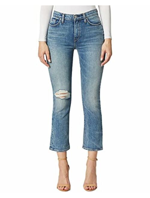 HUDSON Jeans Holly High-Rise Cropped Bootcut Jeans in Planetoid