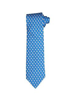 Men's Marlins Blue Silk Tie