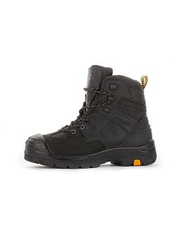 Woodland Work Boots for Men, 6 inch Composite Toe Lace up Leather Boots, Metal-Free, Ankle Support, Waterproof, Electric Hazard, Non-Slip, Comfortable, AK609,
