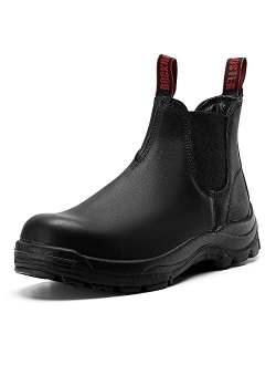Men's 6 IN. Chelsea Boos, Slip-On Safety Boots, Composite Toe Puncture-Resistant EH Rated Work Boots AK223 / AK228
