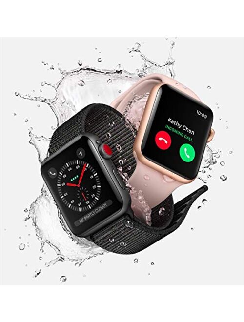 (Refurbished) Apple Watch Series 3 (GPS, 38MM) - Gold Aluminum Case with Pink Sand Sport Band